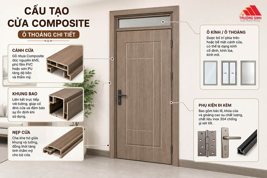 Cấu tạo cửa Composite ofix